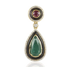 Bespoke Yellow Gold Multi-Gem & Diamond Pendant