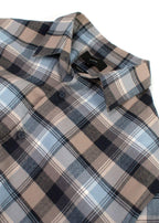 Vince Blue and Beige Check Cotton Shirt
