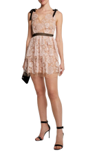 Self Portrait Light Pink Floral Lace Starlet Mini Dress