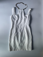 Versace Collection Chain Halter White MIni Dress