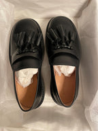 Bottega Veneta Black Tassel Loafers with Clear Sole Detail