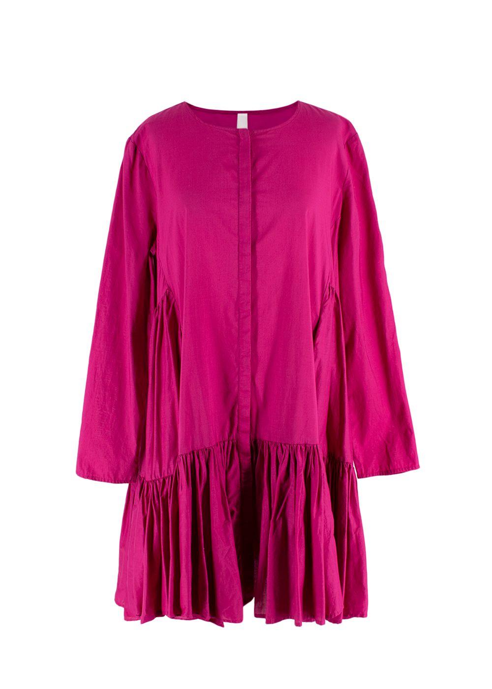 Merlette Pink Tiered Pleated Dress