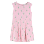 Jacadi baby pink sleeveless printed dress