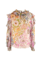 Zimmermann Floral Super Eight Ruffled Blouse