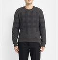 Wooyoungmi Grey Double Layer Wool Blend Check Jumper