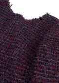 Chanel Purple Tweed Long Sleeve Peplum Top