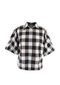 Dolce & Gabbana Black and White Check Short Sleeve Shirt