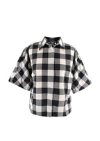 Dolce & Gabbana Black and White Check Short Sleeve Shirt