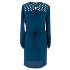 Diane von Furstenberg Blue Net Trim Dress