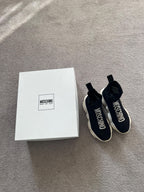 Moschino Kid's Black Sock Trainers