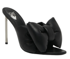 Black Leather Allen Bow Mules