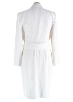 MaxMara White Blazer Dress With Fringe Trim Detail