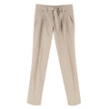 Prada Nude Cotton Straight Leg Trousers