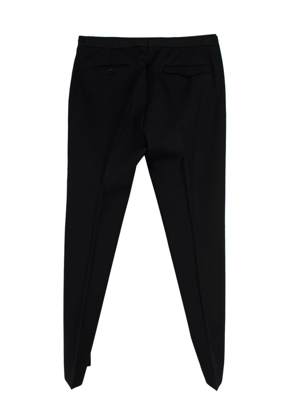 Burberry Black Tailored Wool Trousers