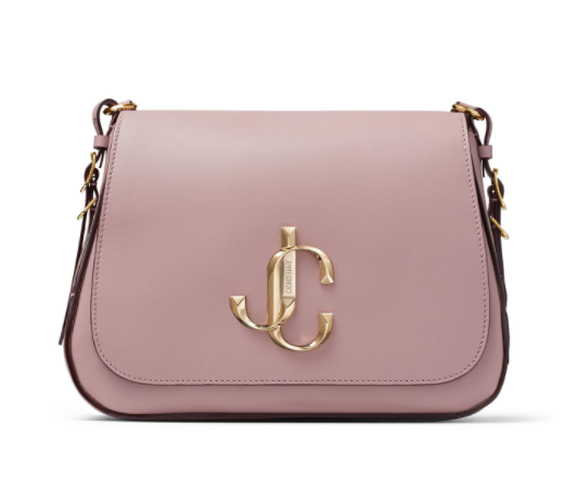 Jimmy Choo Pink Calfskin Varenne Crossbody Bag