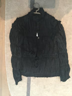 J. W Anderson Frayed Ruched Crepe De Chine Jacket