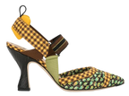 Fendi Yellow Colibri Slingbacks