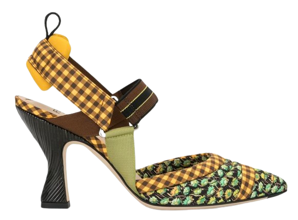 Fendi Yellow Colibri Slingbacks