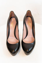 Gucci Black Leather Platform Pumps