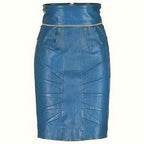 Matthew Williamson Butter-soft leather skirt in turquoise colour