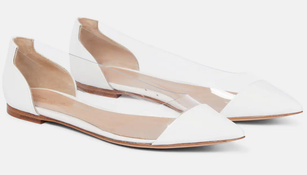 Plexi Leather & PVC Ballet Flats