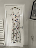 Naie floral satin gown