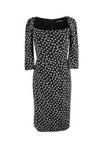 Dolce & Gabbana Black Floral Print Crepe Midi Dress