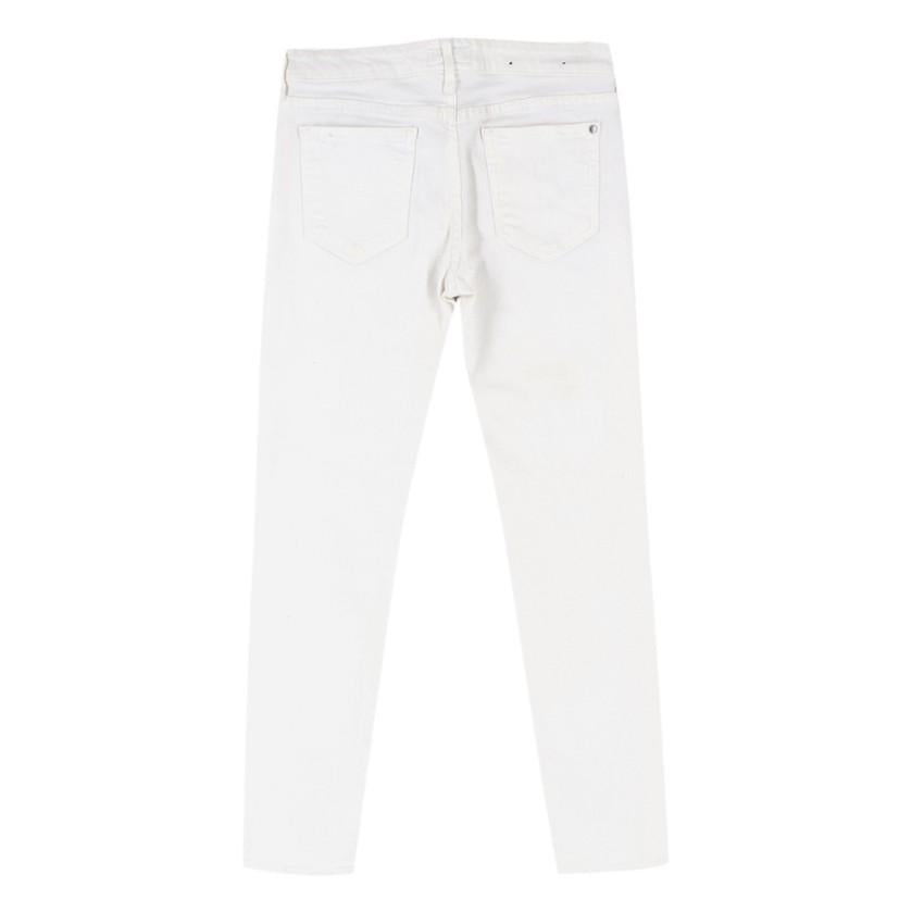 Koral White High-Waisted Slim Fit Denim Jeans