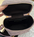 Lilac Denim Vanity Bag