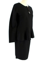 Carolina Herrera Black Peplum Skirt Suit