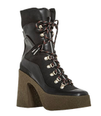 Stella McCartney Black Stivale Square-toe Platform Hiker Boots