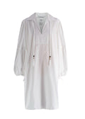 Max Mara White Fedora Balloon Sleeve Dress