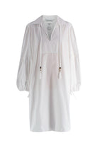 Max Mara White Fedora Balloon Sleeve Dress
