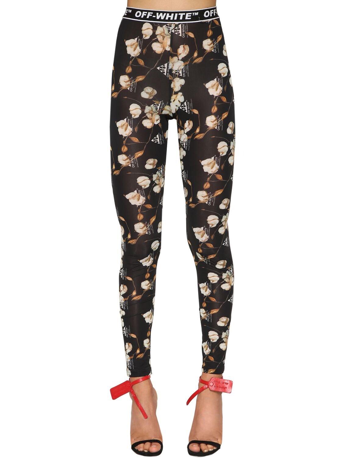Floral Logo Print Leggings