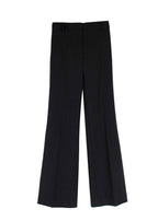 Nili Lotan Black Pinstripe Wide Leg Trousers