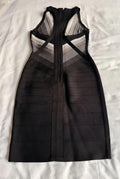 Herve Leger Black/Grey Bandage Dress