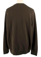 Hermes Brown Crewneck Sweatshirt with Leather Detail