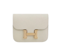 Hermes Constance Craie Slim wallet With Rose Gold Hardware