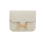 Hermes Constance Craie Slim wallet With Rose Gold Hardware