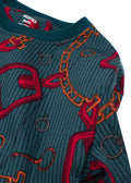 Hermes Teal Chain Print T-Shirt