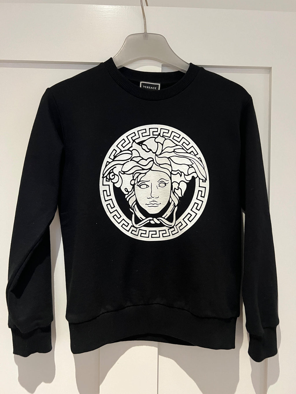 Versace Kids Black Medusa Print Swearshirt