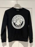 Versace Kids Black Medusa Print Swearshirt