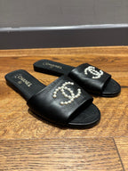 Chanel Embellished CC Slides