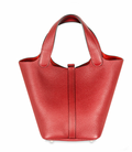 Hermès Rouge Clemence Leather Picotin Lock 18 Bag