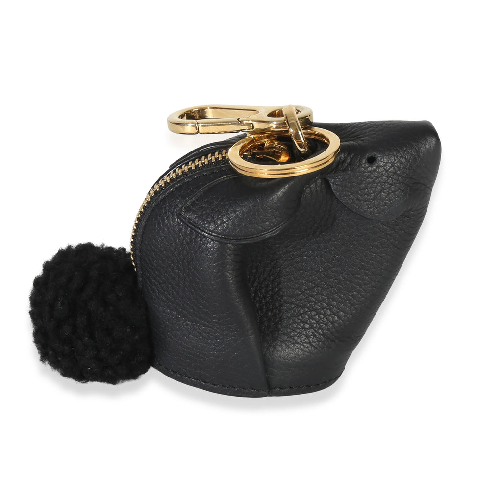 Loewe Calfskin Shearling Bunny Coin Purse