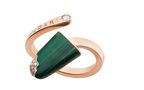 Bvlgari Rose Gold, Malachite and Diamond Gelati Ring