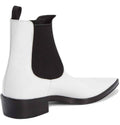 Prada White Leather 30 Ankle Boots