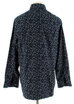 Donato Liguori Navy Abstract Flower Print Shirt