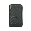Chanel Black Cambon Zip-around Wallet