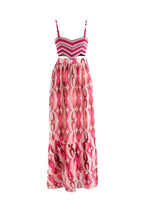 PatBO Pink Flamant Twist Crochet Maxi Dress